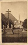 CPA Lourdes la Basilique et le Calvaire Breton 