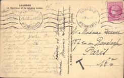 CPA Lourdes la Basilique et le Calvaire Breton 