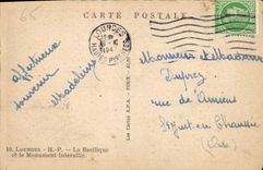 CPA Lourdes H P la Basilique et le Monument Interallie 