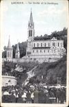 CPA Lourdes la Grotte et la Basilique 