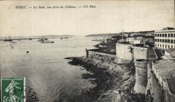 CPA Brest la Rade vue prise du Chateau 