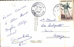 CPA Chateaudun La plage Usine de la Boissiere Le mail et le monument de 1870 La plage