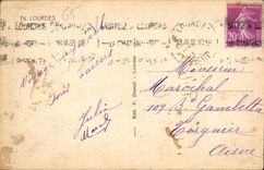 CPA Lourdes l'Apparition 