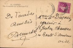 CPA Lourdes vue d'ensemble sur la Basilique 