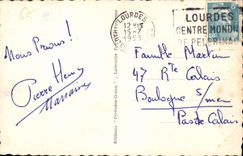 CPA Lourdes Esplanade et Basilique Scene Apparition Basilique Grotte 