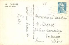 CPA Lourdes l'Entree de la Basilique 