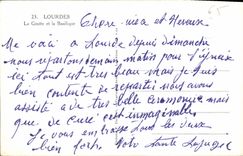 CPA Lourdes la grotte et la Basilique 