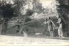 CPA Lourdes chemin de Croix 