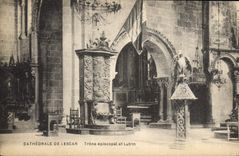 CPA Cathedrale de l'Escar Trone episcopal et Lutrin 