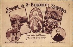 CPA Souvenir de St Bernadette Soubirous 
