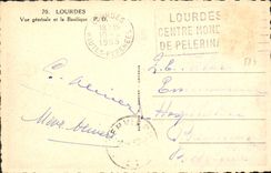 CPA Lourdes vue generale et la Basilique 