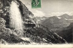 CPA Gavarnie Chemin du Pimene Cascade et vue sur le Taillon 
