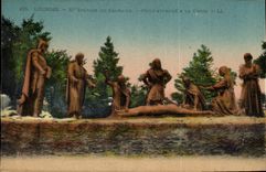 CPA Lourdes XI station du Calvaire Jesus Attache a la Croix 