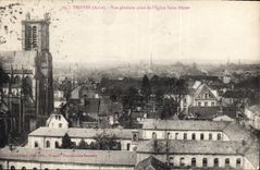 CPA Troyes Aube vue generale prise de l'Eglise Saint Nizier 