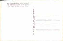 CPA Versailles Seine et Oise Le Chateau Facade sur le Parc
