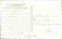 CPA Sainte Germain en Laye et ses Merveilles Le Chateau vu de l'Esplanade la foret la terrasse et vu