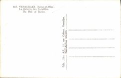 CPA Versailles Seine et Oise La Galerie des Batailles 