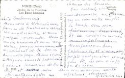 CPA Nimes Gard Jardin de la Fontaine Les Bains Romains 