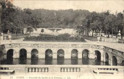 CPA Nimes Ensemble du Jardin de la Fontaine 