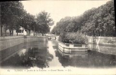 CPA Nimes Jardin de la Fontaine Grand Bassin 