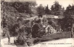 CPA Nimes Jardin de la Fontaine la Grotte 