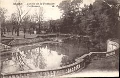 CPA Nimes Jardin de la Fontaine La Source 