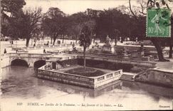 CPA Nimes Jardin de la Fontaine La Source et les bains 