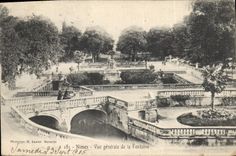 CPA Nimes Vue generale de la Fontaine 