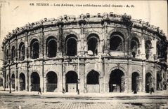 CPA Nimes Les Arenes vue exerieure Cote Ouest 