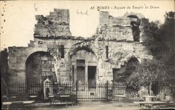 CPA Nimes Facade du Temple de Diane 