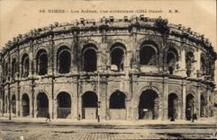 CPA Nimes Les Arenes vue exterieure Cote Ouest 
