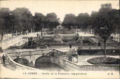 CPA Nimes Jardin de la Fontaine vue generale 