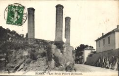 CPA Nimes Les Trois Piliers Romains 