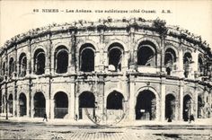CPA Nimes Les Arenes Vue exterieure cote Ouest 