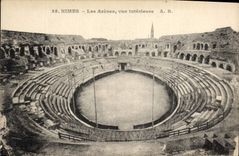 CPA Nimes Les Arenes vue Interieure 