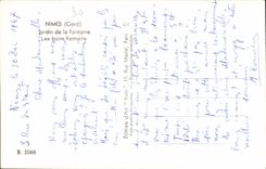 CPA Nimes Gard Jardin de la Fontaine Les Bains Romains 
