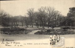 CPA Nimes Jardin de la Fontaine 