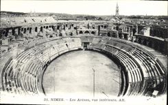 CPA Nimes Les Arenes vue Interieure 