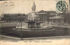 CPA Nimes l'Esplanade vue d'ensemble 