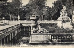 CPA Nimes Jardin de la Fontaine les Bains Romains 