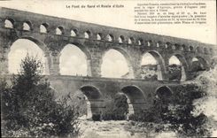 CPA Le Pont du Gard et Route d'Uzes 