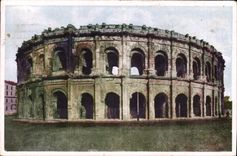 CPA Nimes Gard Les Arenes cote Ouest 