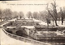 CPA Nimes Jardin de la Fontaine vue generale 