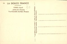 CPA La Douce France Nimes Gard Jardin de la Fontaine vue d'ensemble des bains Romains 