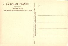 CPA La Douce France Nimes Gard les Arenes galerie monumentale du 1er etage 