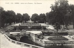 CPA Nimes Jardin de la Fontaine vue generale 