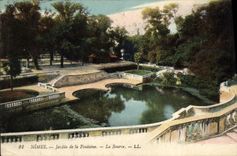 CPA Nimes Jardin de la Fontaine la Source 