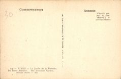 CPA Nimes Le Jardin de la Fontaine les Bains Romains 