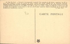 CPA Le Pont du Gard vu de face en amont sur la rive droite du Gardon 