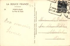 CPA La Douce France Nimes Gard le Pont du Gard 